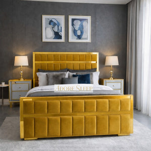 Plush Velvet Mustard Gold