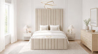 Naples Sand - Knightsbridge Imperial Luxury Panelled Ottoman Storage Bed