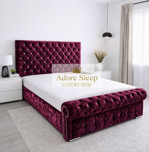 Crushed Velvet Aubergine