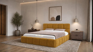 Plush Velvet Mustard Gold