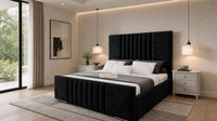 Plush Velvet Black - Belgravia Luxury Ottoman Storage Bed – Premium Upholstered Gas Lift Bed Frame