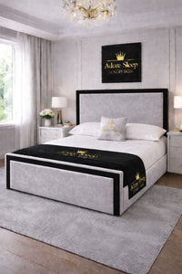 Plush Velvet Silver - Imperial Regent Luxury Upholstered Bed Frame