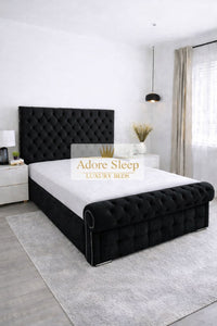 Naples Black - Kensington Royale Luxury Chesterfield Upholstered Bed Frame