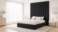 Naples Black - Grosvenor Grand Channel Luxury Ottoman Storage Bed