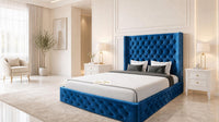 Naples Blue - Claridge Chesterfield Luxury Deep-Button Ottoman Storage Bed