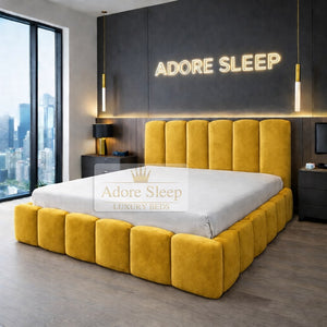 Plush Velvet Mustard Gold