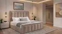 Naples Mink - Belgravia Regent Luxury Panelled Ottoman Storage Bed