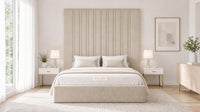Naples Beige - Grosvenor Grand Channel Luxury Ottoman Storage Bed