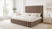 Naples Mink - Carlton Channel Luxury Ottoman Storage Bed