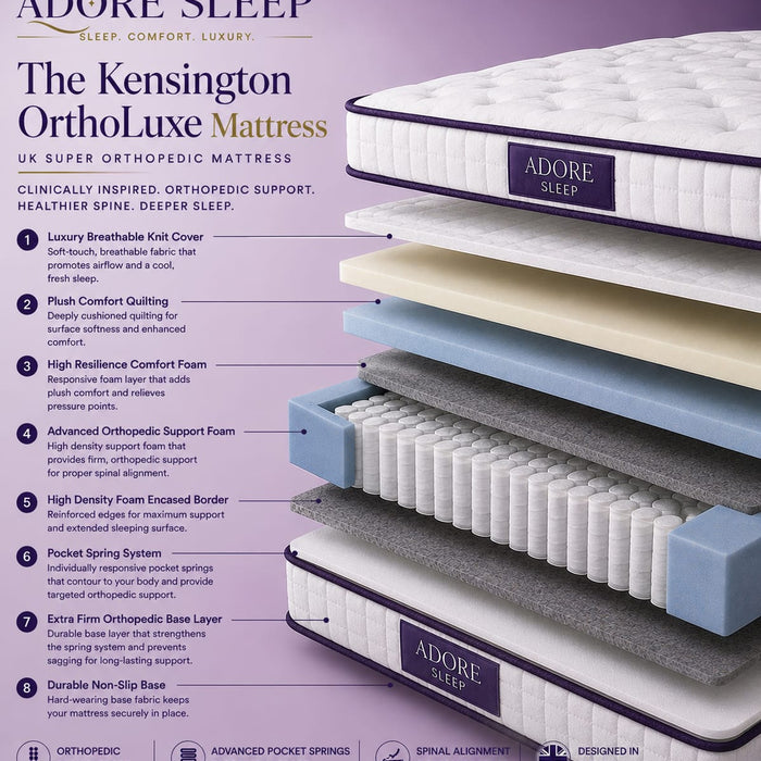 Adore Sleep Kensington OrthoLuxe™ Super Orthopaedic Pocket Sprung Mattress