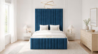 Naples Blue - Knightsbridge Imperial Luxury Panelled Ottoman Storage Bed
