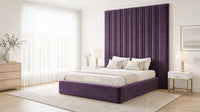 Naples Purple - Grosvenor Grand Channel Luxury Ottoman Storage Bed