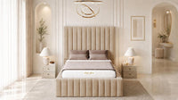 Naples Sand - Dorchester Wraparound Luxury Channelled Ottoman Storage Bed