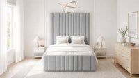 Naples Silver - Knightsbridge Imperial Luxury Panelled Ottoman Storage Bed