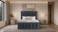 Naples Charcoal - Belgravia Regent Luxury Panelled Ottoman Storage Bed
