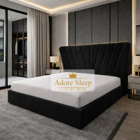 Naples Black - Aurelia Fancrest Luxury Upholstered Bed