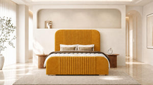 Plush Velvet Mustard Gold
