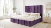 Naples Purple - Carlton Channel Luxury Ottoman Storage Bed