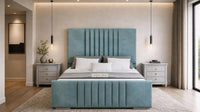 Plush Velvet Duck Egg - Belgravia Luxury Ottoman Storage Bed – Premium Upholstered Gas Lift Bed Frame