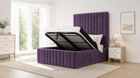 Naples Purple - Knightsbridge Imperial Luxury Panelled Ottoman Storage Bed