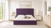 Naples Purple - Carlton Channel Luxury Ottoman Storage Bed