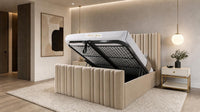 Naples Sand - Kensington Fluted Luxury Ottoman Storage Bed