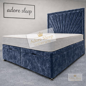 Crushed Velvet Denim Blue