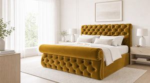Plush Velvet Mustard Gold