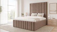 Naples Mink - Knightsbridge Imperial Luxury Panelled Ottoman Storage Bed
