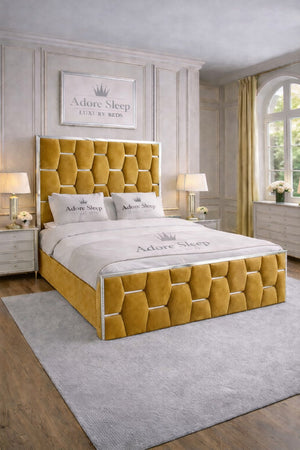 Plush Velvet Mustard Gold