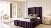 Naples Purple - Dorchester Wraparound Luxury Channelled Ottoman Storage Bed