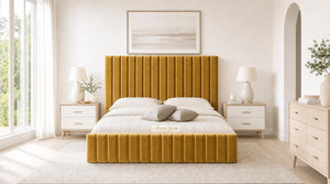 Plush Velvet Mustard Gold