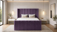 Naples Purple - Kensington Fluted Luxury Ottoman Storage Bed