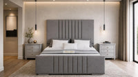 Naples Slate Grey - Belgravia Luxury Ottoman Storage Bed – Premium Upholstered Gas Lift Bed Frame