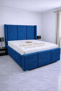 Naples Blue - Aurelia Grand Luxe Upholstered Bed Frame