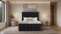 Naples Black - Belgravia Regent Luxury Panelled Ottoman Storage Bed
