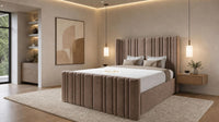 Naples Mink - Kensington Fluted Luxury Ottoman Storage Bed