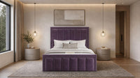 Naples Purple - Belgravia Regent Luxury Panelled Ottoman Storage Bed