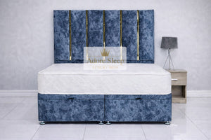 Crushed Velvet Denim Blue