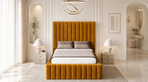 Plush Velvet Mustard Gold