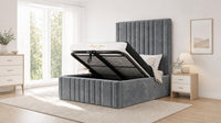 Naples Silver - Knightsbridge Imperial Luxury Panelled Ottoman Storage Bed