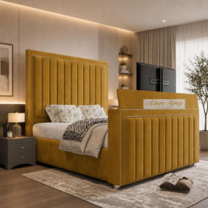 Plush Velvet Mustard Gold