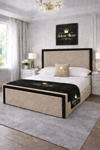 Plush Velvet Beige - Imperial Regent Luxury Upholstered Bed Frame