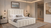 Naples Cream - Belgravia Regent Luxury Panelled Ottoman Storage Bed