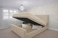 Naples Beige - Kensington Prestige Ottoman Divan Upholstered Bed Frame
