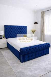 Naples Blue - Kensington Royale Luxury Chesterfield Upholstered Bed Frame