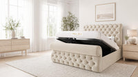 Naples Cream - Windsor Chesterfield Luxury Scroll Bed Frame
