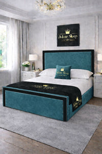 Plush Velvet Teal - Imperial Regent Luxury Upholstered Bed Frame