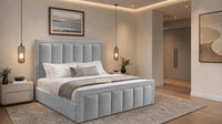 Naples Silver - Belgravia Regent Luxury Panelled Ottoman Storage Bed