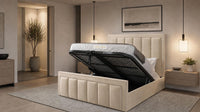 Naples Beige - Belgravia Regent Luxury Panelled Ottoman Storage Bed